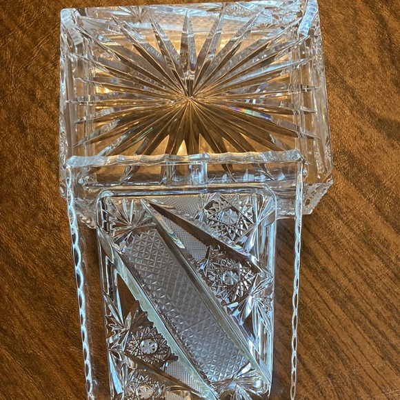 Bohemian Czech Vintage Crystal Cover Dish/Box - Picture 8 of 8